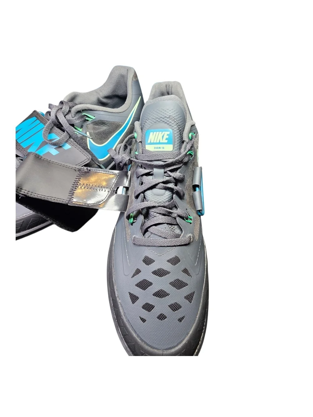 Nike Zoom Rotational 6 Track & Field Throwing Shoes Gray Teal Men's Size 11.5